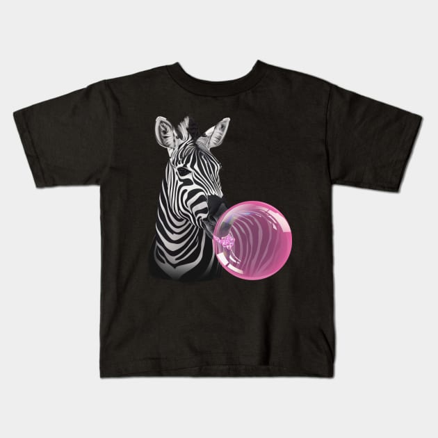 Zebra Conservation Funding Kids T-Shirt by KatelynnCold Brew